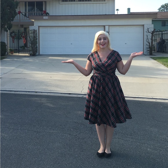 Retrolicious Plaid Dress XL - Picture 1 of 5